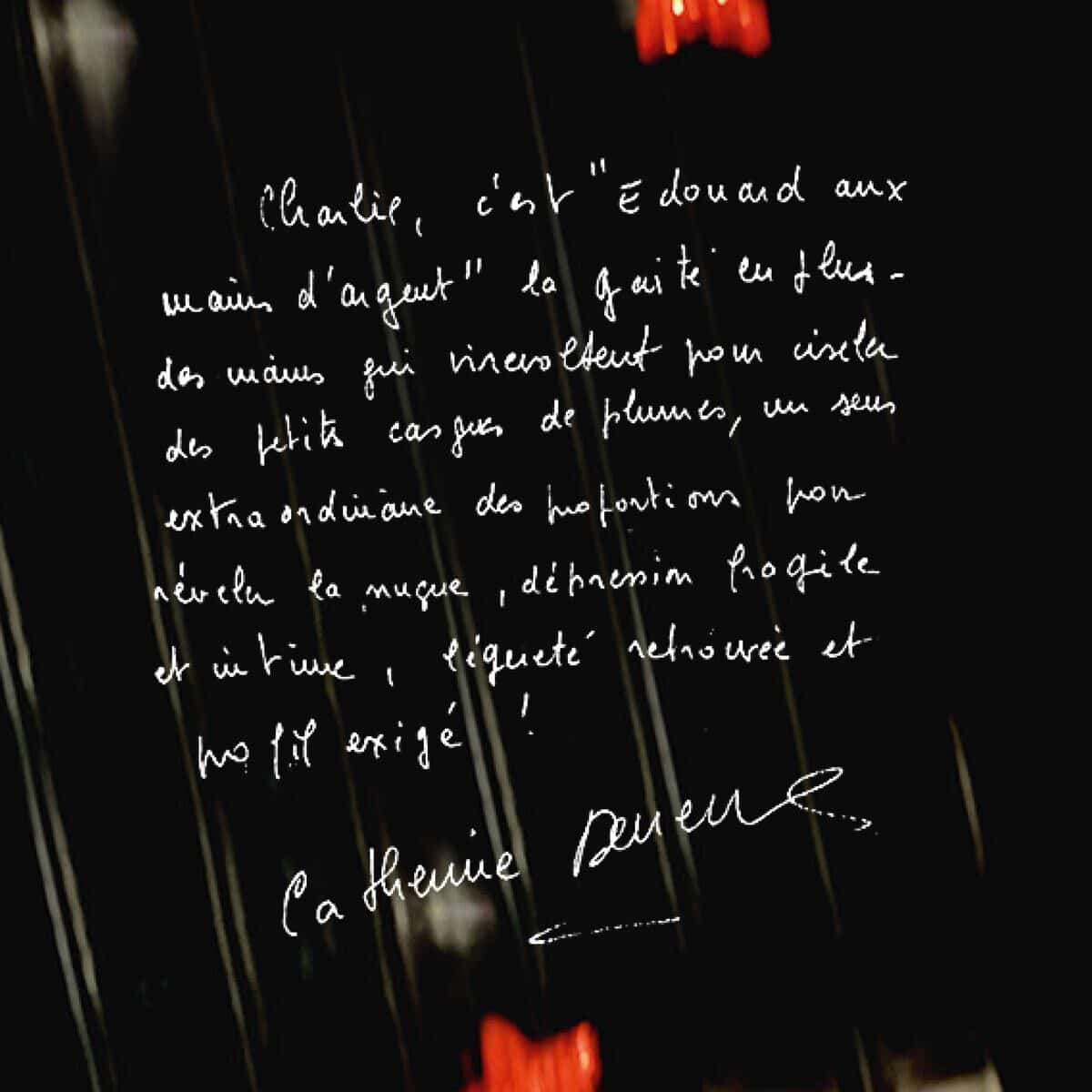 Lettre Catherine Deneuve